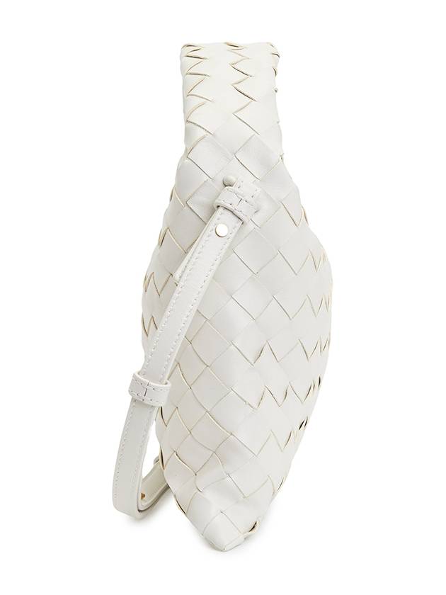 Bottega Veneta Intrecciato Mini Hop Tote Bag White
