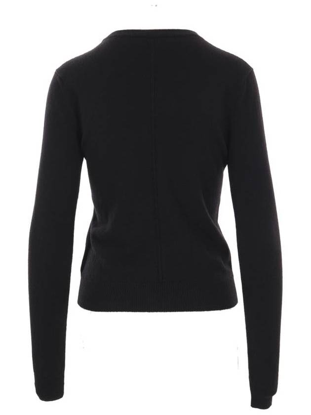 Saint Laurent Openwork Cashmere Sweatshirt Black