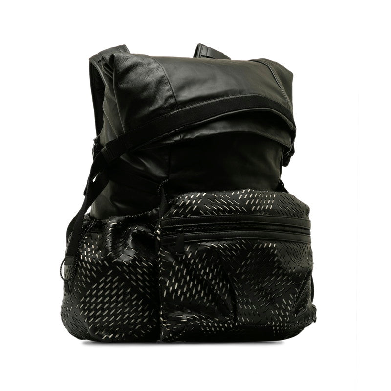 Bottega Veneta Backpack Rucksack Black Leather Ladies