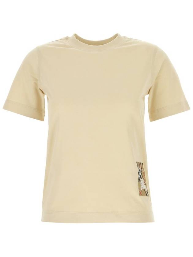 Burberry Check Label Short Sleeve T-Shirt Nutmeg