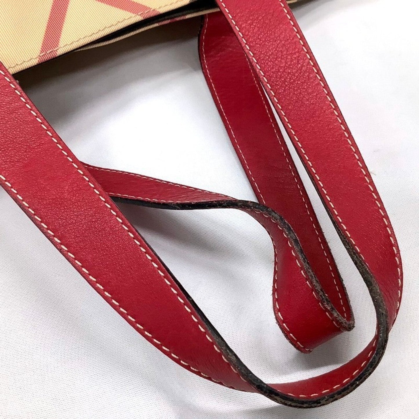 Burberry Leather Canvas Tote Bag ()