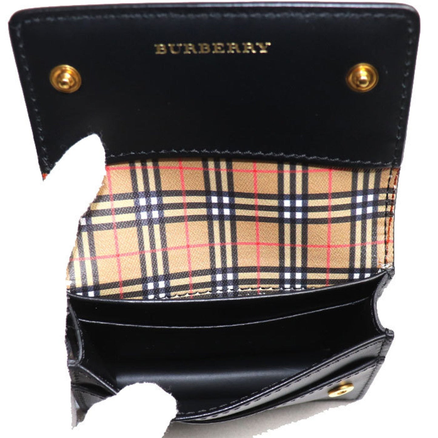 Burberry Coated Canvas Leather Card Case ()