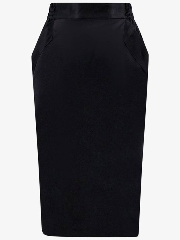 Saint Laurent 23 fw Silk Skirt WITH Back Slit 767245Y6H401000 B0650654579