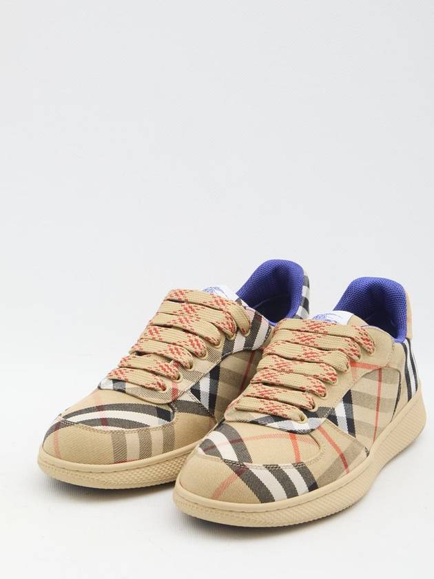 Burberry Check Terrace Low Top Sneakers Sand
