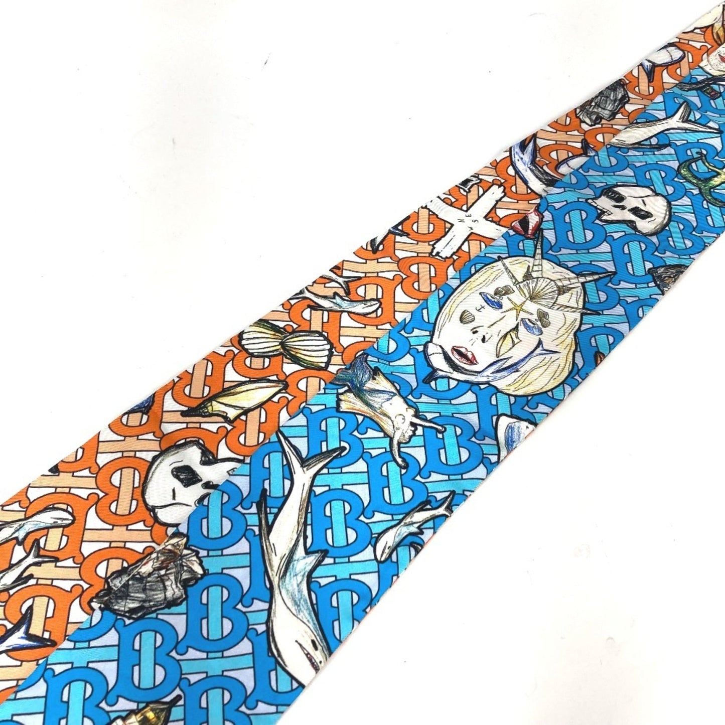Burberry blue Silk Scarf ()