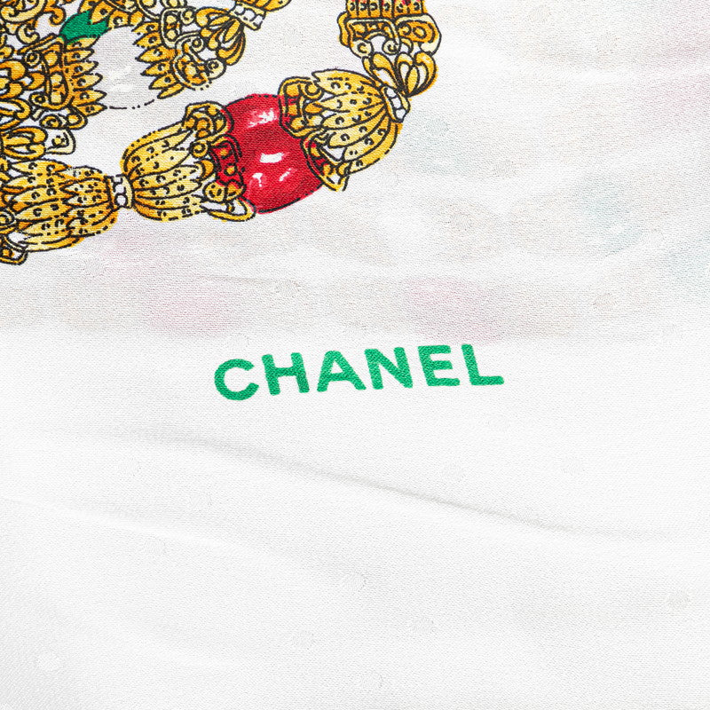 Chanel Silk Jewelry Pattern Scarf