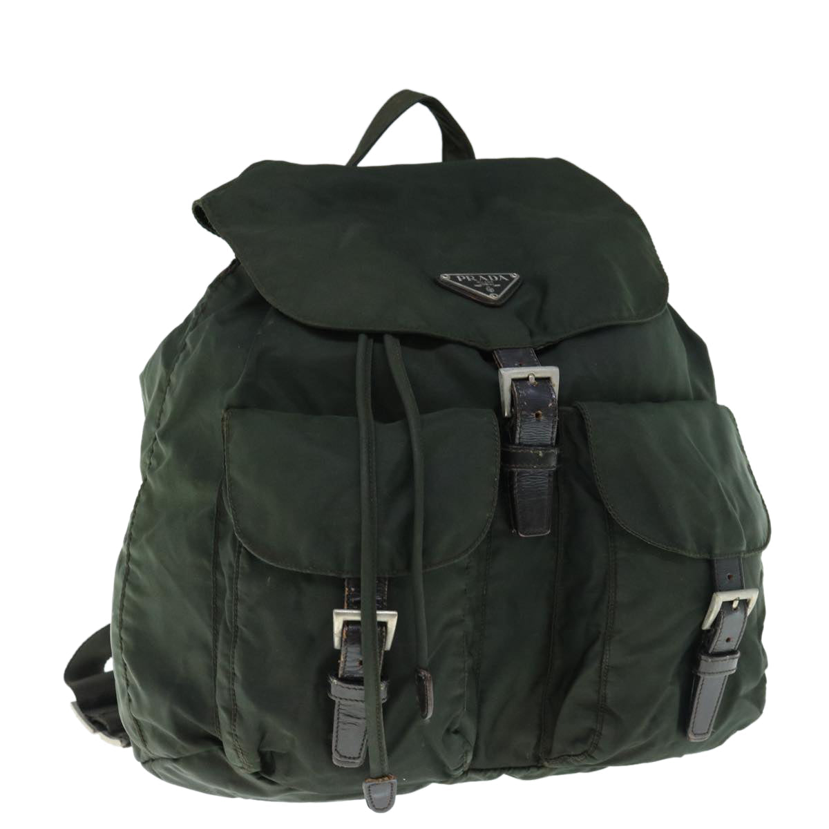 PRADA Backpack Nylon Khaki fm3034