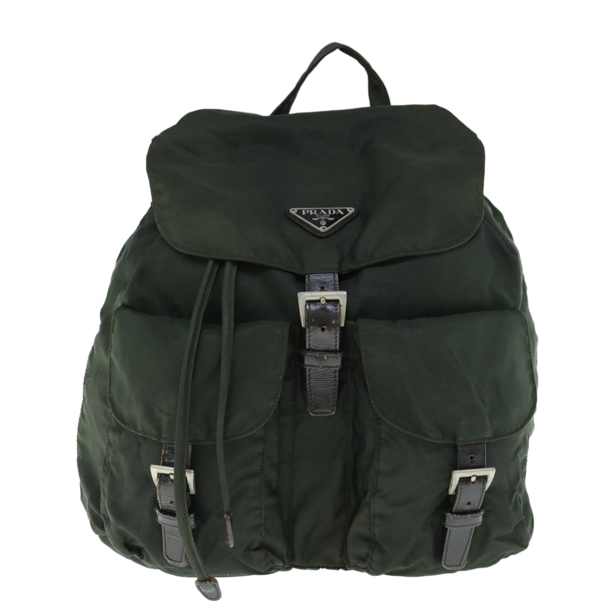 PRADA Backpack Nylon Khaki fm3034
