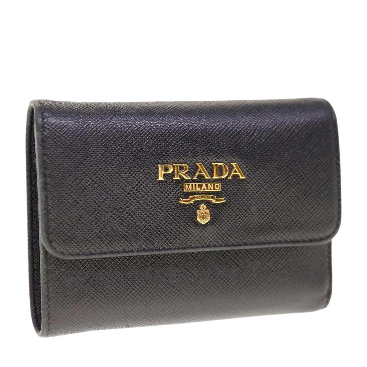PRADA Wallet Safiano leather Black fm3191
