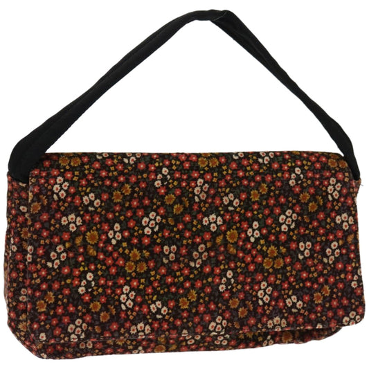 PRADA Flower Hand Bag Suede Orange  fm3216