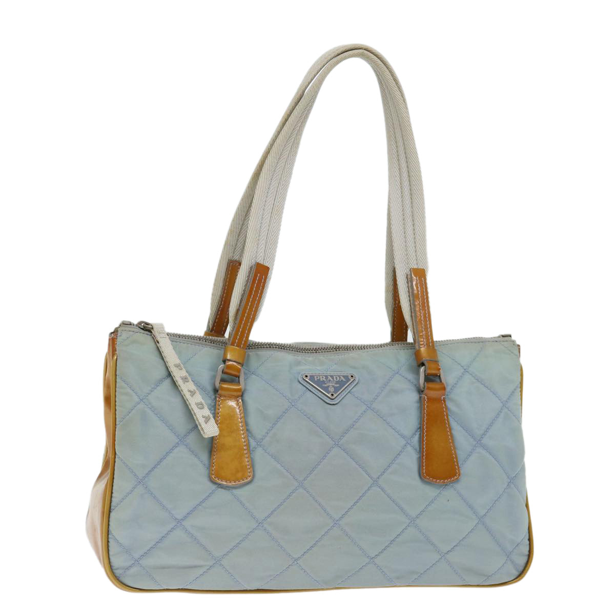 PRADA Shoulder Bag Nylon Blue fm3362