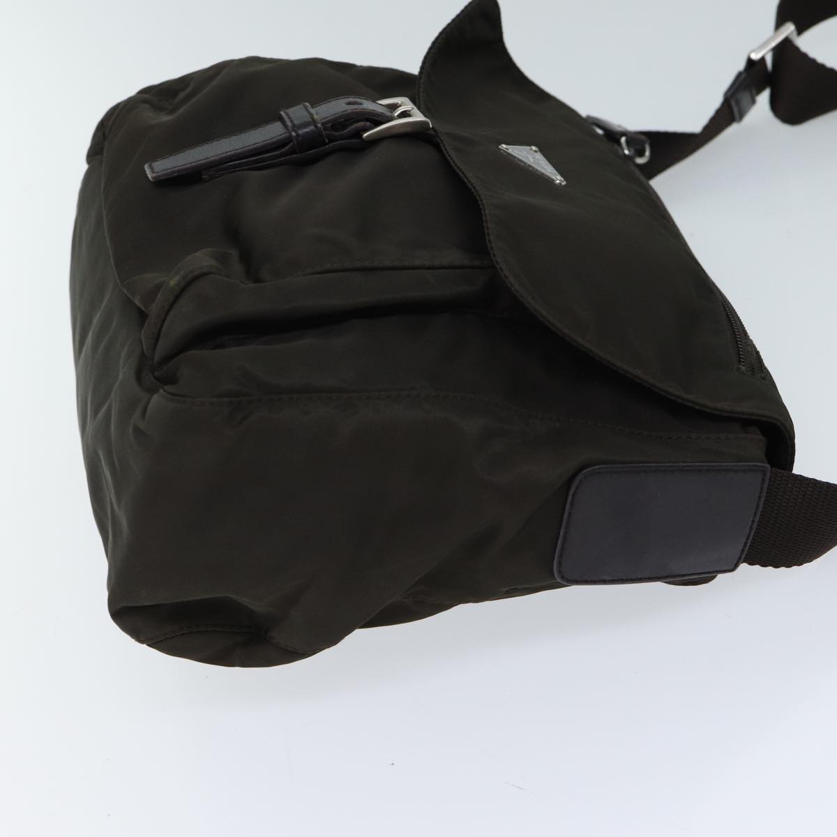 PRADA Shoulder Bag Nylon Khaki fm3370