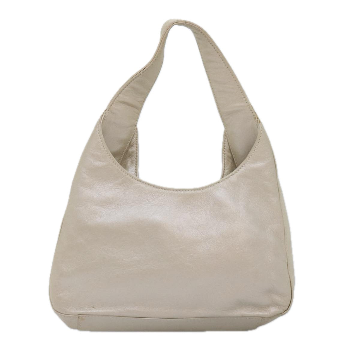 PRADA Hand Bag Leather White fm3418