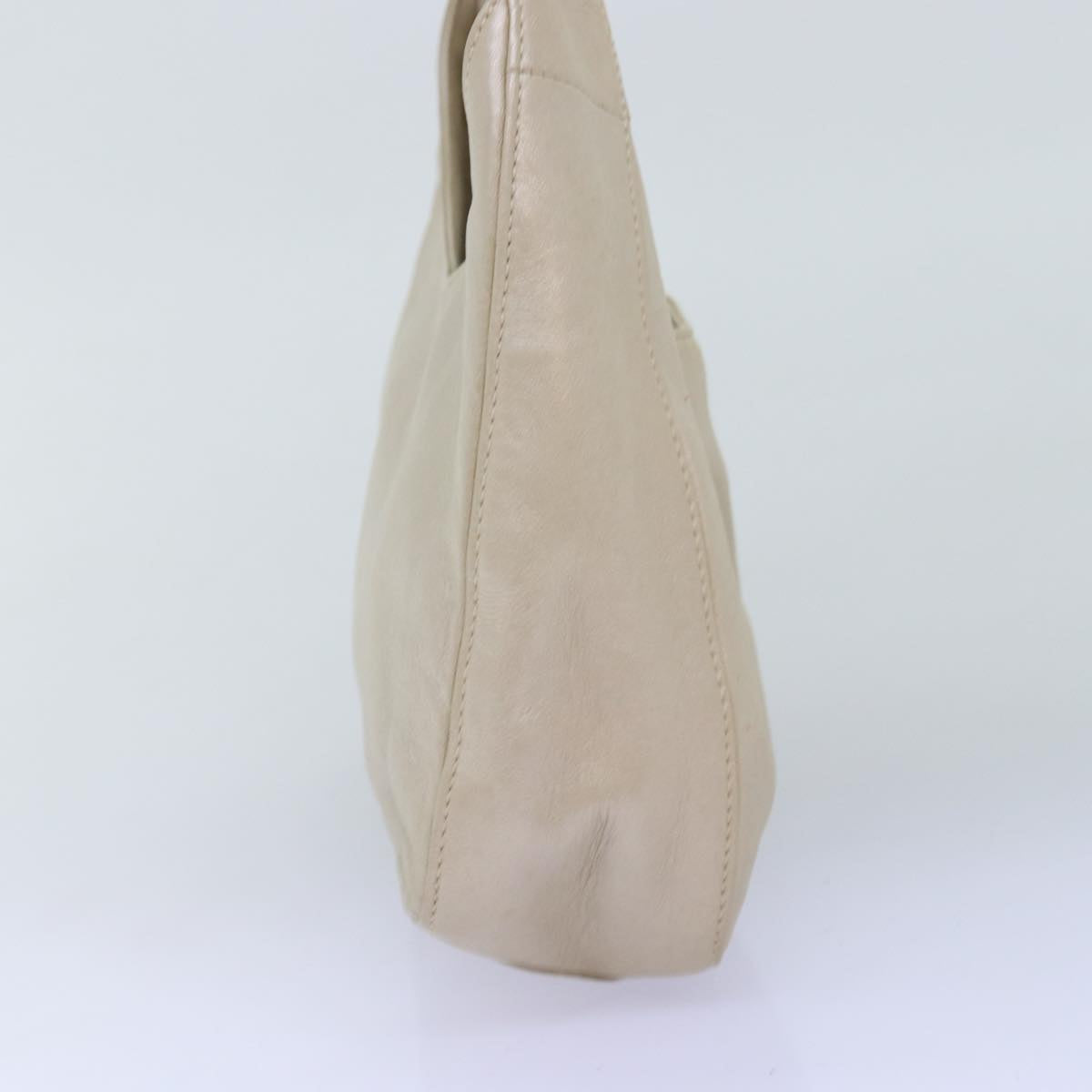 PRADA Hand Bag Leather White fm3418