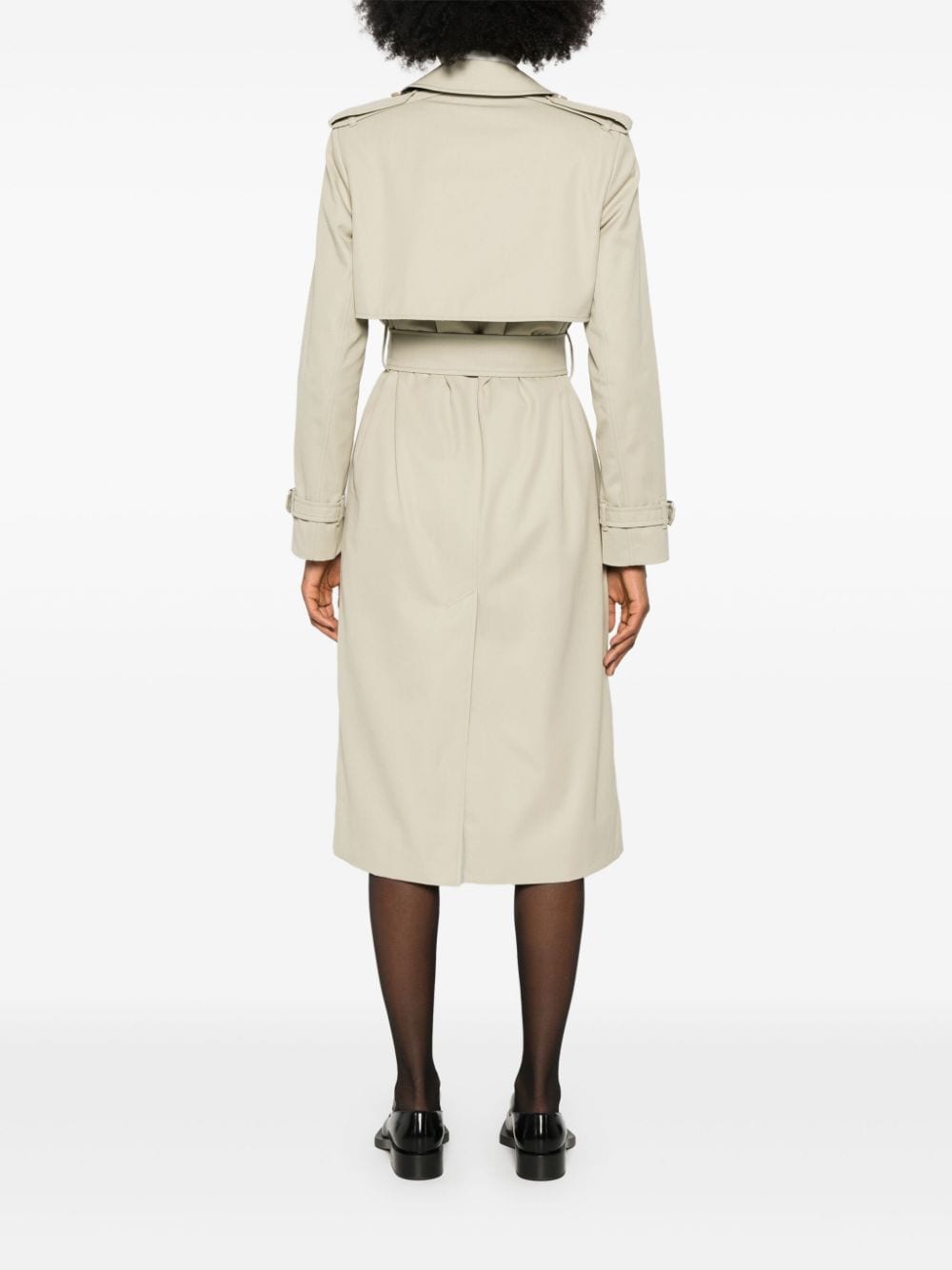 Burberry Women Cotton Blend Long Trench Coat