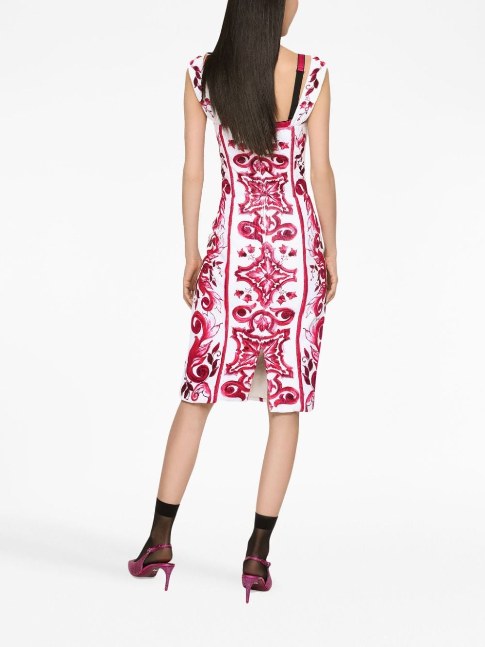 Dolce & Gabbana Women Maiolica Printed Tubino Dress