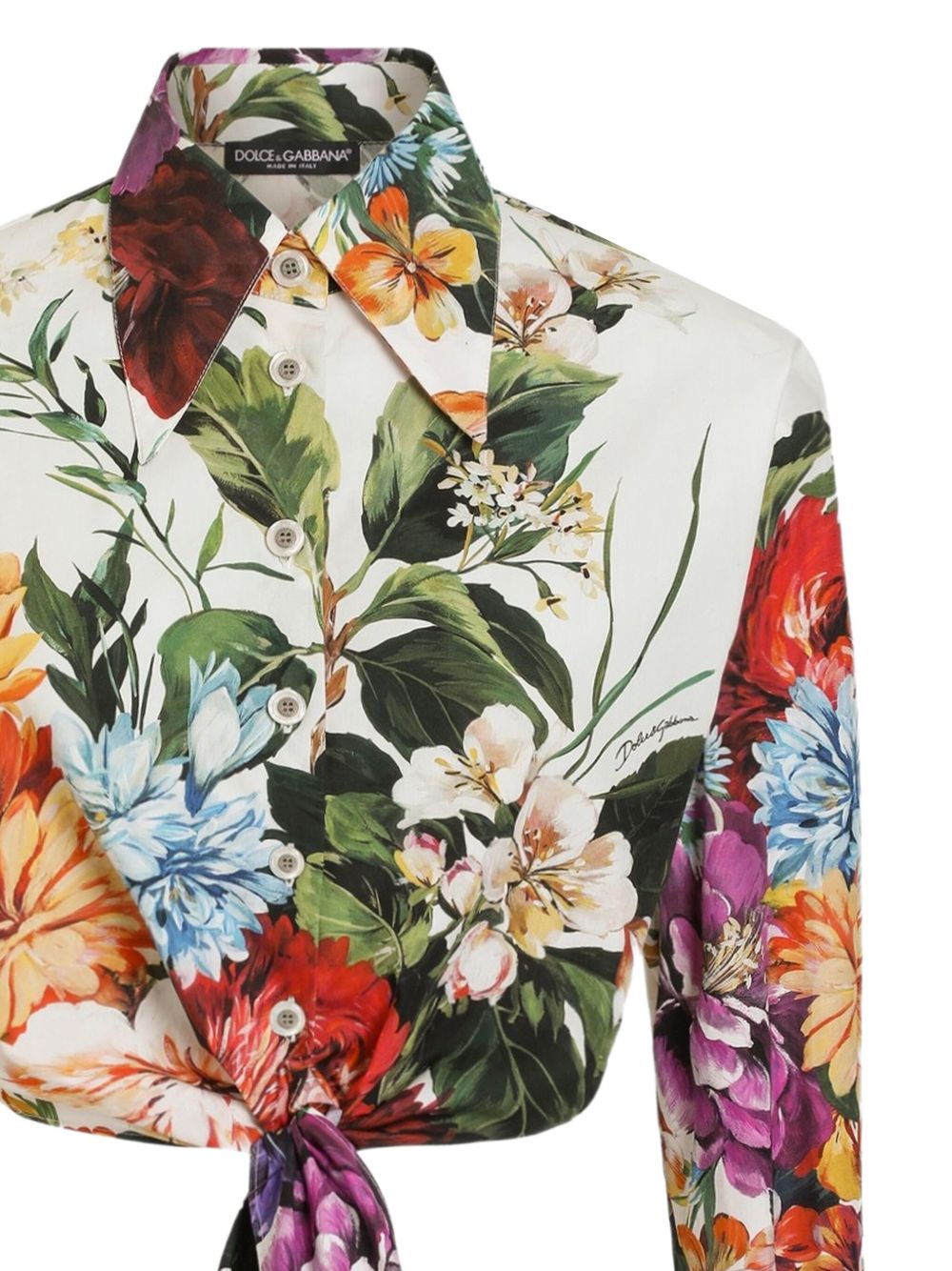 Dolce & Gabbana Women Flower Print Cotton Shirt
