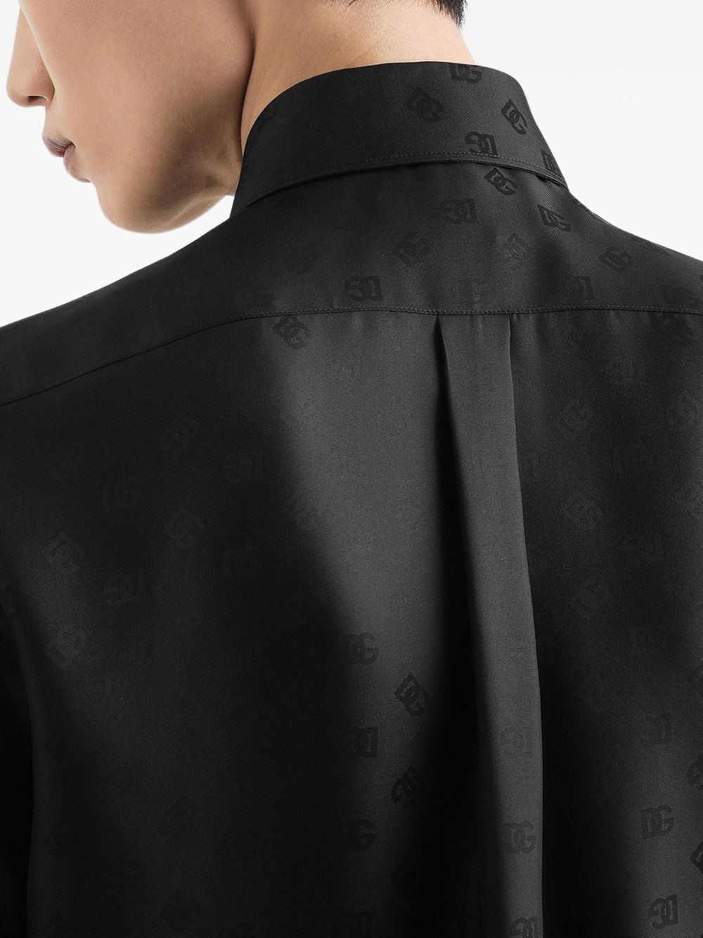 Dolce & Gabbana Men Jacquard Silk Shirt