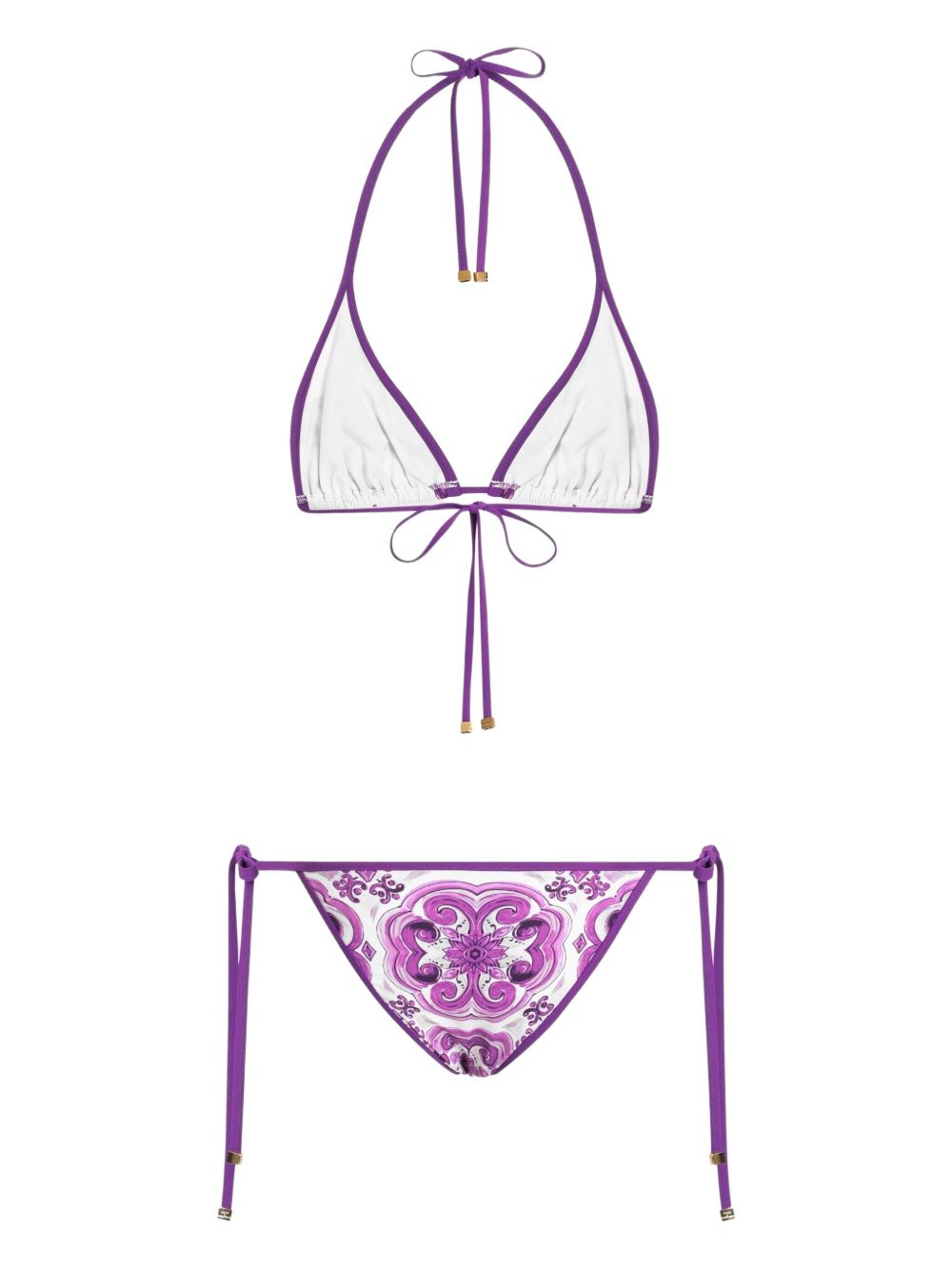 Dolce & Gabbana Women Maiolica Print Bikini Set