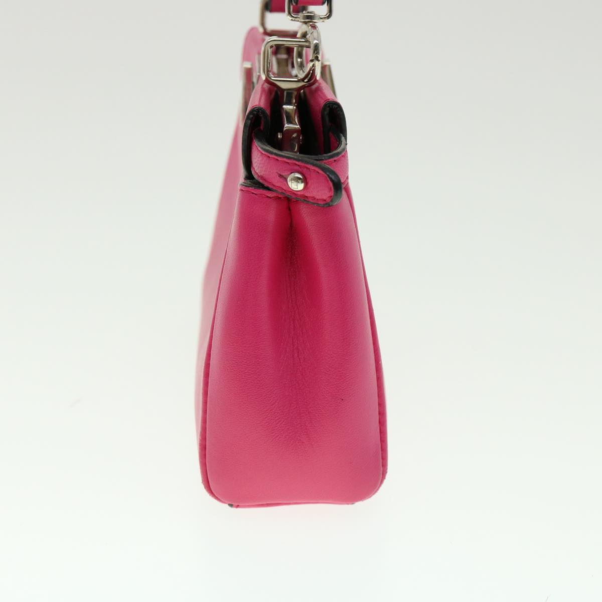FENDI Micro Peek A Boo Hand Bag Leather 2way Pink am2705gA
