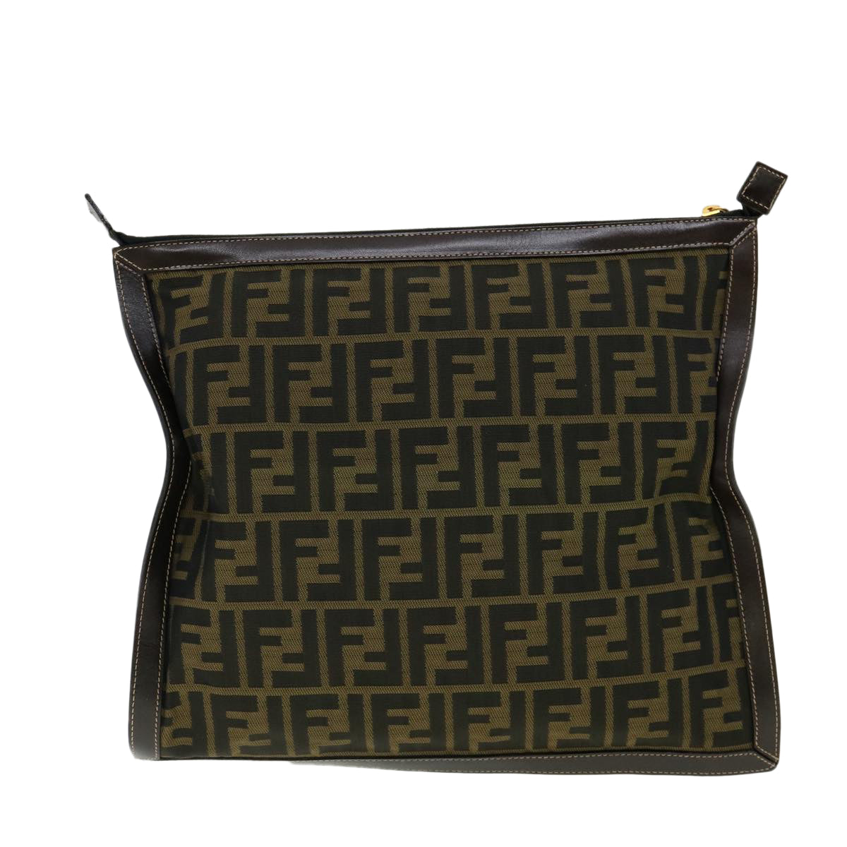 FENDI Zucca Canvas Clutch Bag Brown am2779g