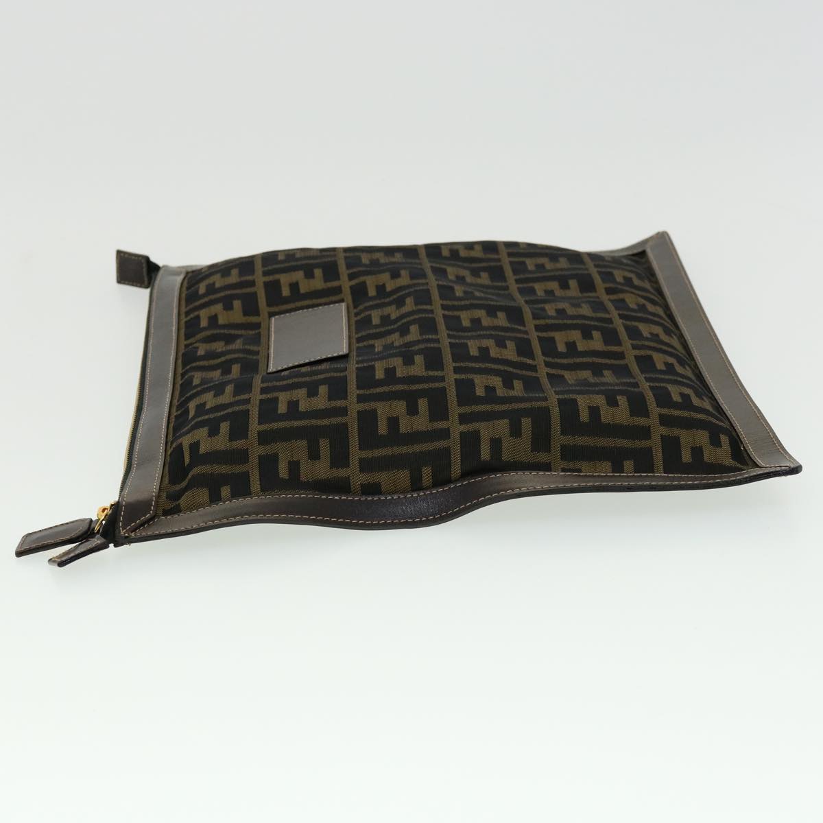 FENDI Zucca Canvas Clutch Bag Brown am2779g