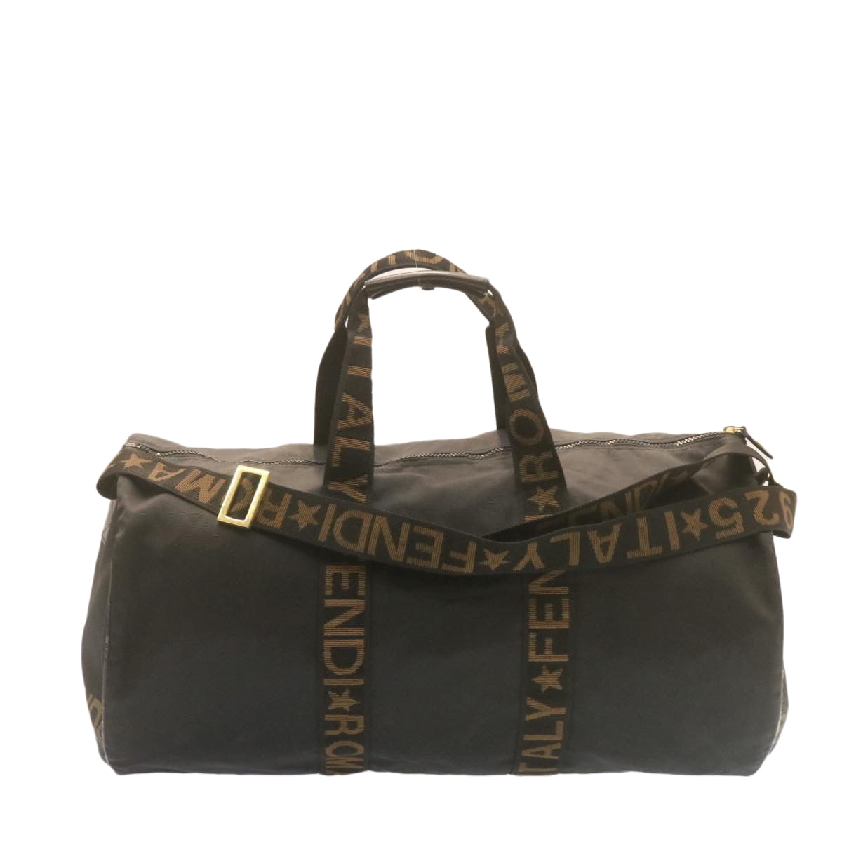 FENDI Boston Bag Nylon 2Way Black am998g