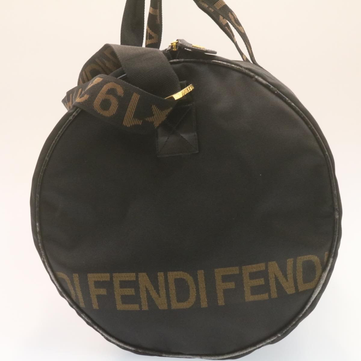 FENDI Boston Bag Nylon 2Way Black am998g