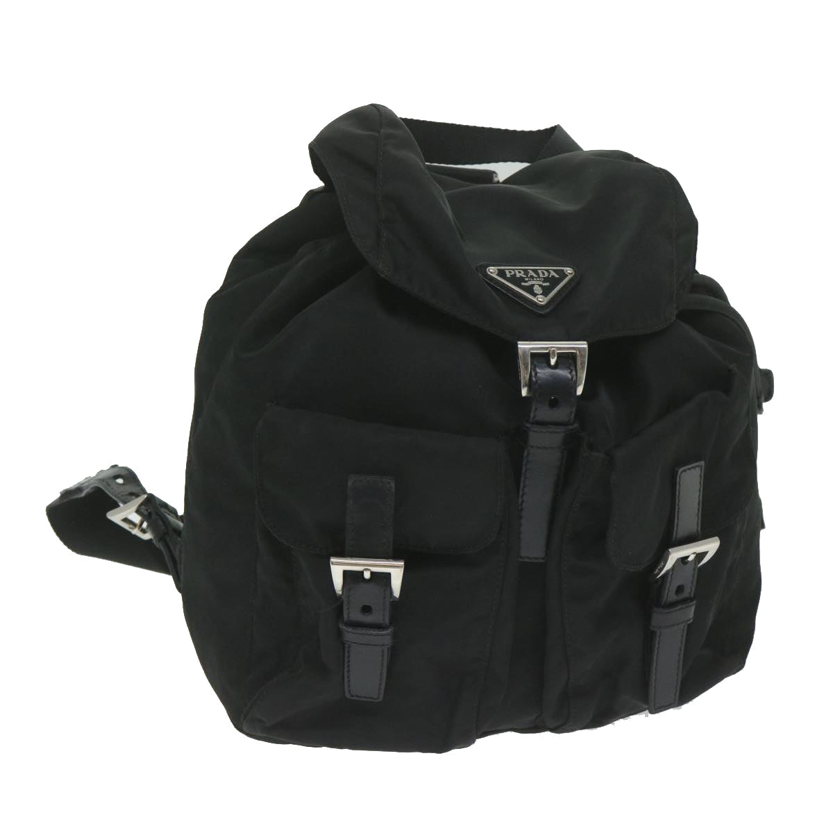 PRADA Backpack Nylon Black hk1023