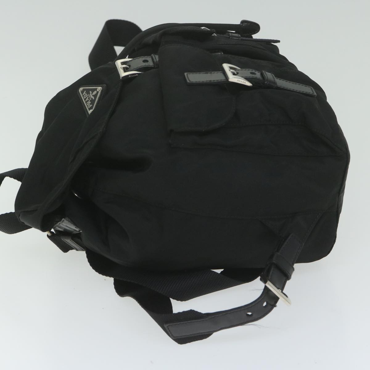PRADA Backpack Nylon Black hk1023