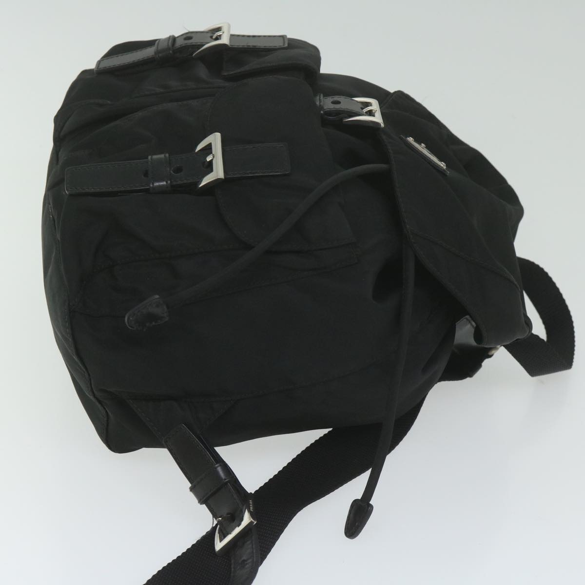 PRADA Backpack Nylon Black hk1023