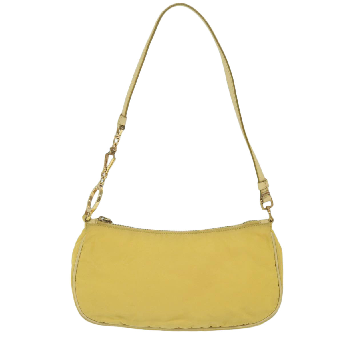 PRADA Accessory Pouch Nylon Yellow hk1026