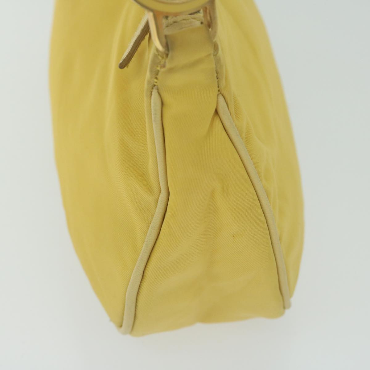 PRADA Accessory Pouch Nylon Yellow hk1026