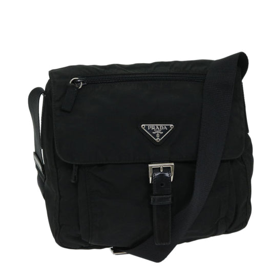 PRADA Shoulder Bag Nylon Black  hk1122