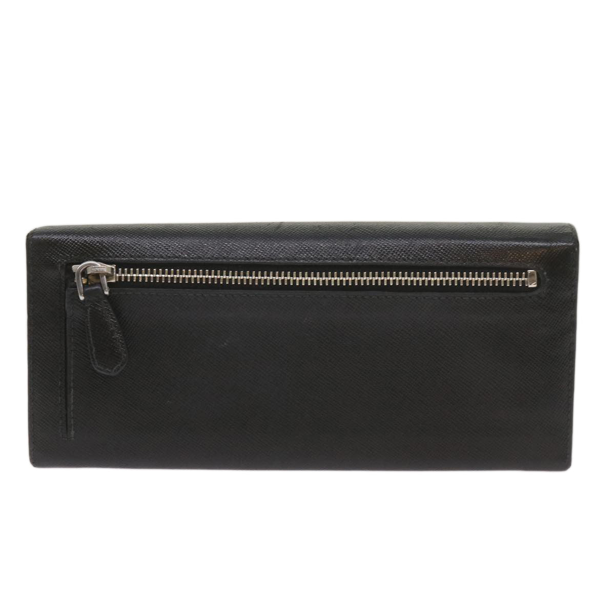 PRADA Long Wallet Safiano leather Black  hk1178