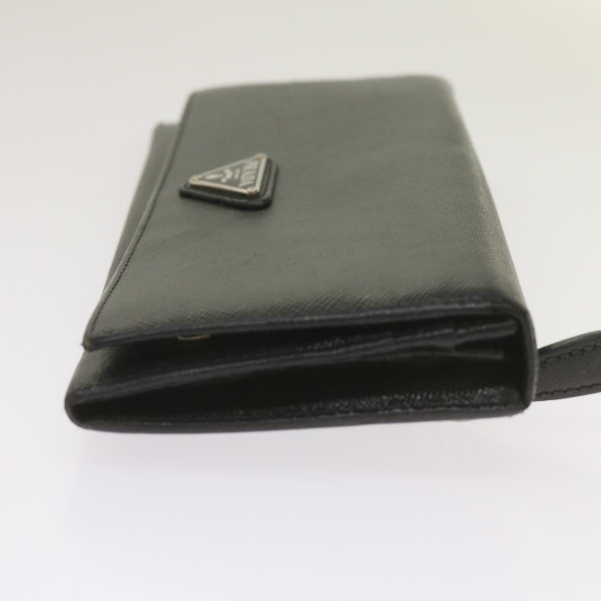 PRADA Long Wallet Safiano leather Black  hk1178