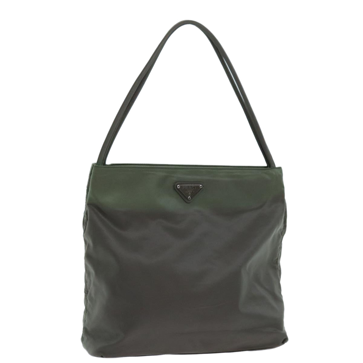 PRADA Hand Bag Nylon Khaki hk1260