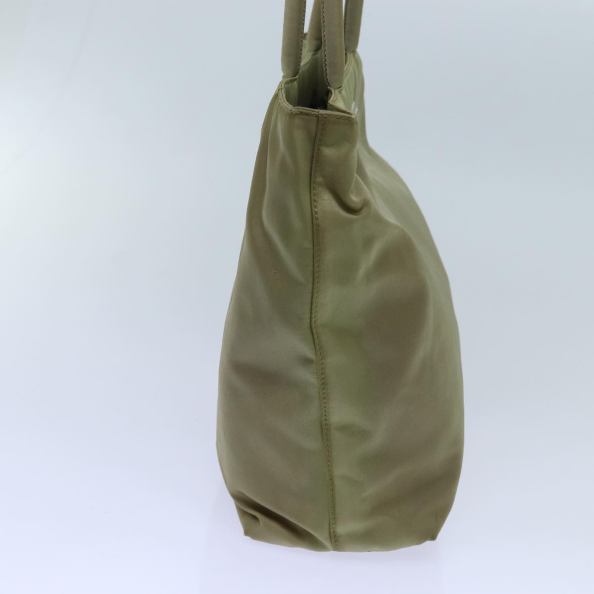 PRADA Hand Bag Nylon Beige hk1261