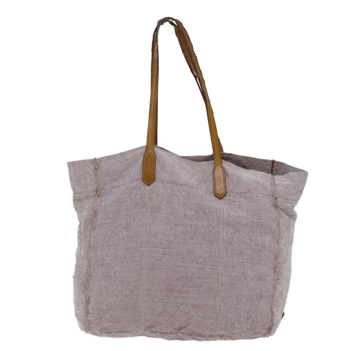 PRADA Tote Bag Canvas Beige hk1262