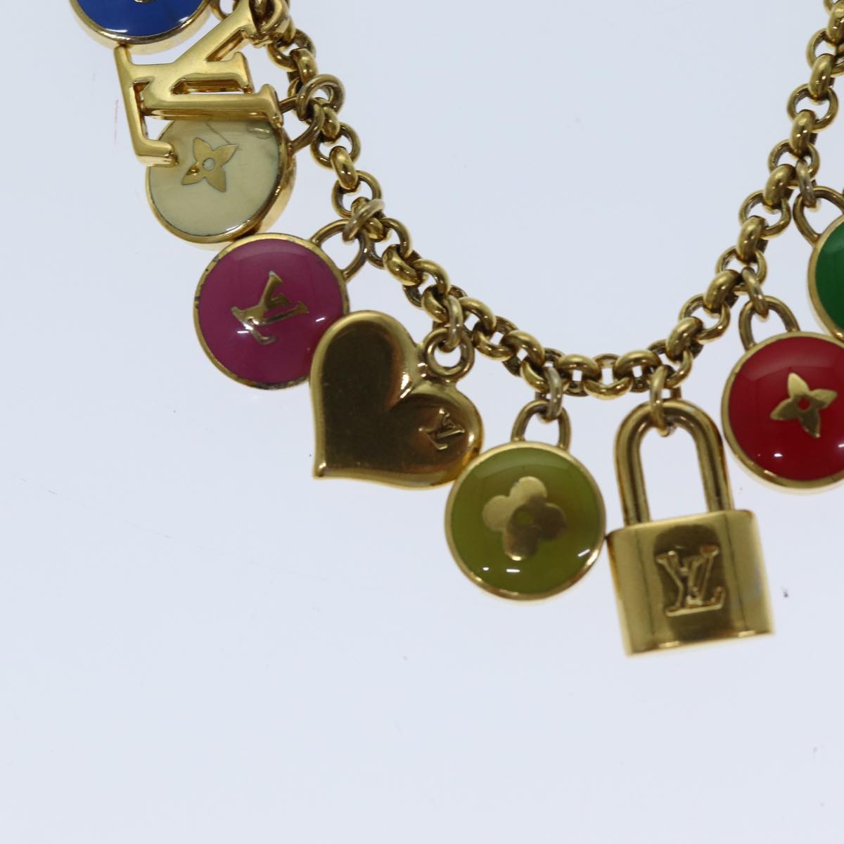 LOUIS VUITTON Monogram Porte Cles Chainne Pastilles Charm M66172 LV hk1288