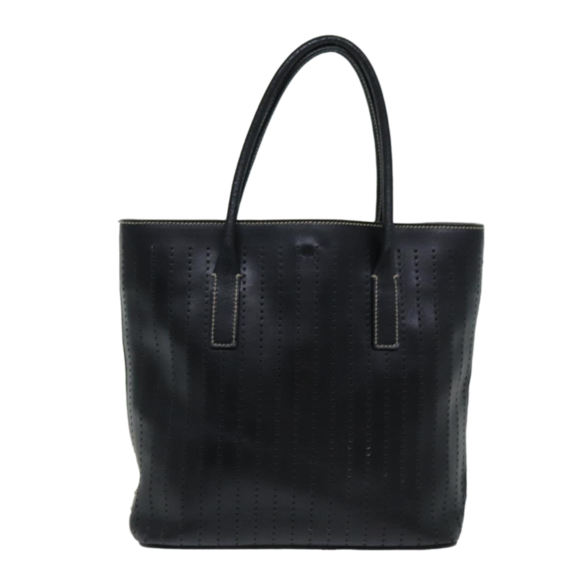 PRADA Hand Bag Leather Black hk1316