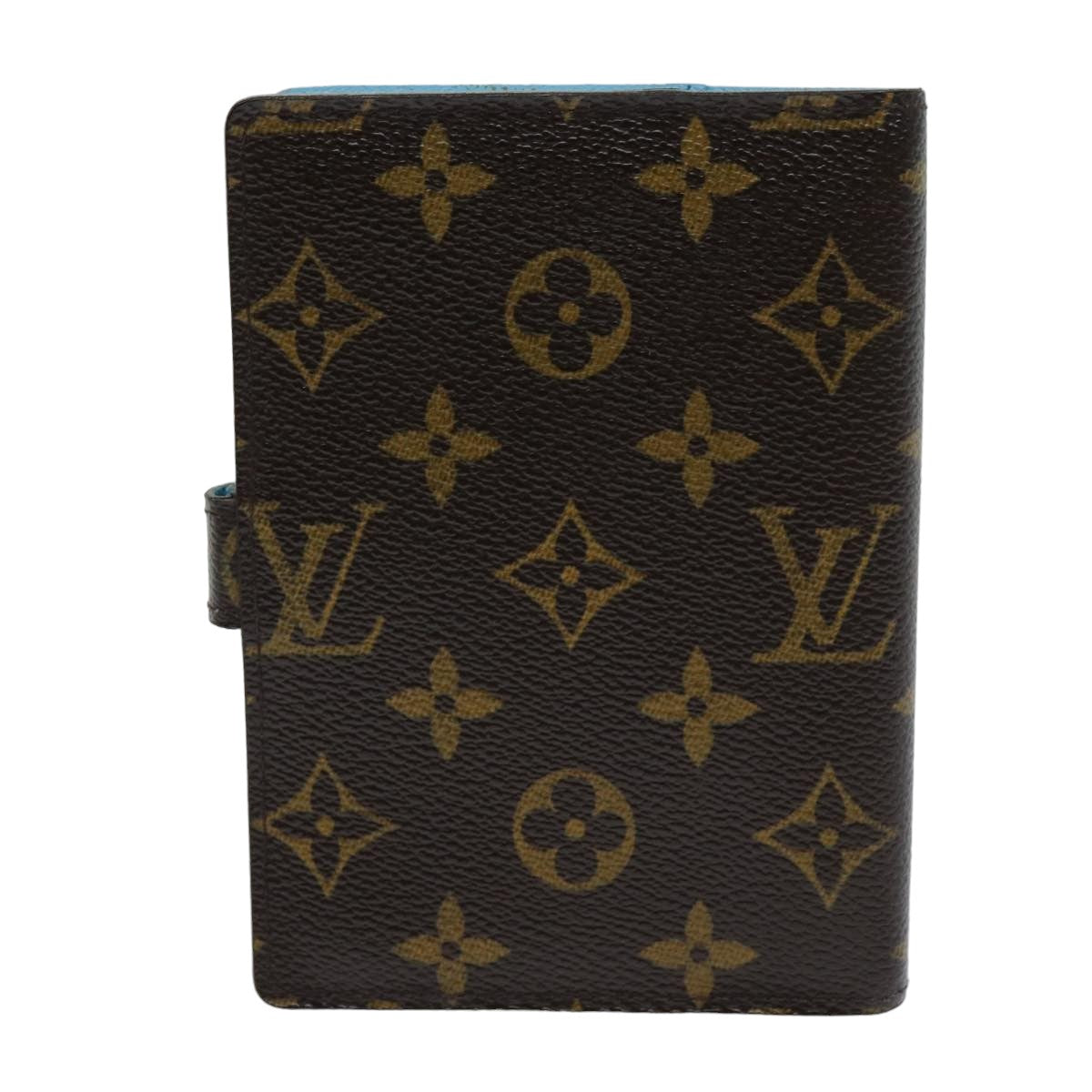 LOUIS VUITTON Monogram Groom Agenda PM Day Planner Cover Blue R20020 hk1342