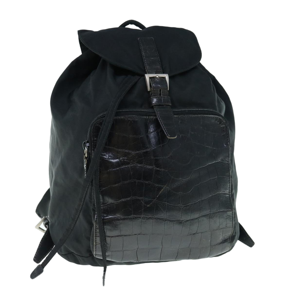 PRADA Backpack Nylon Black hk923