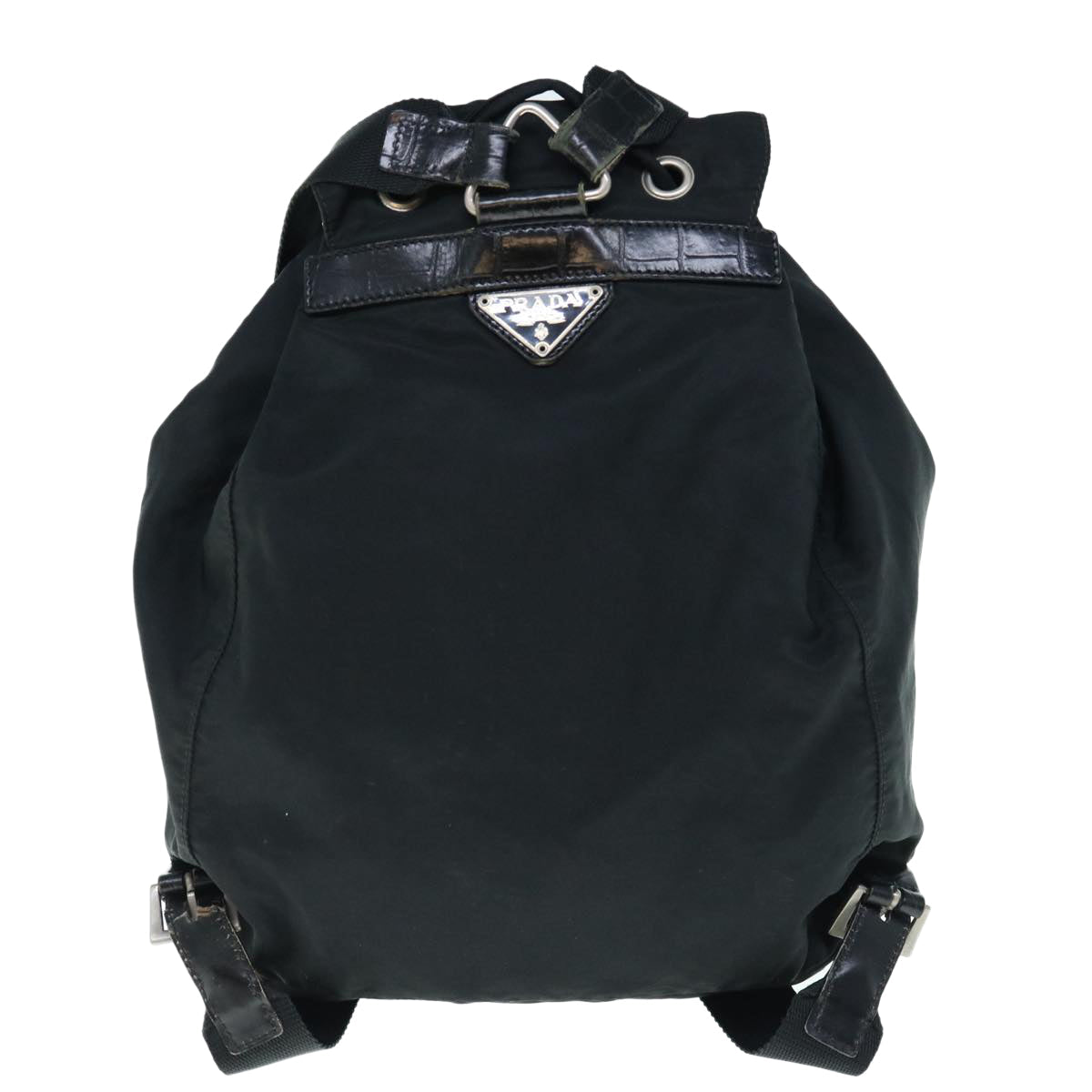 PRADA Backpack Nylon Black hk923
