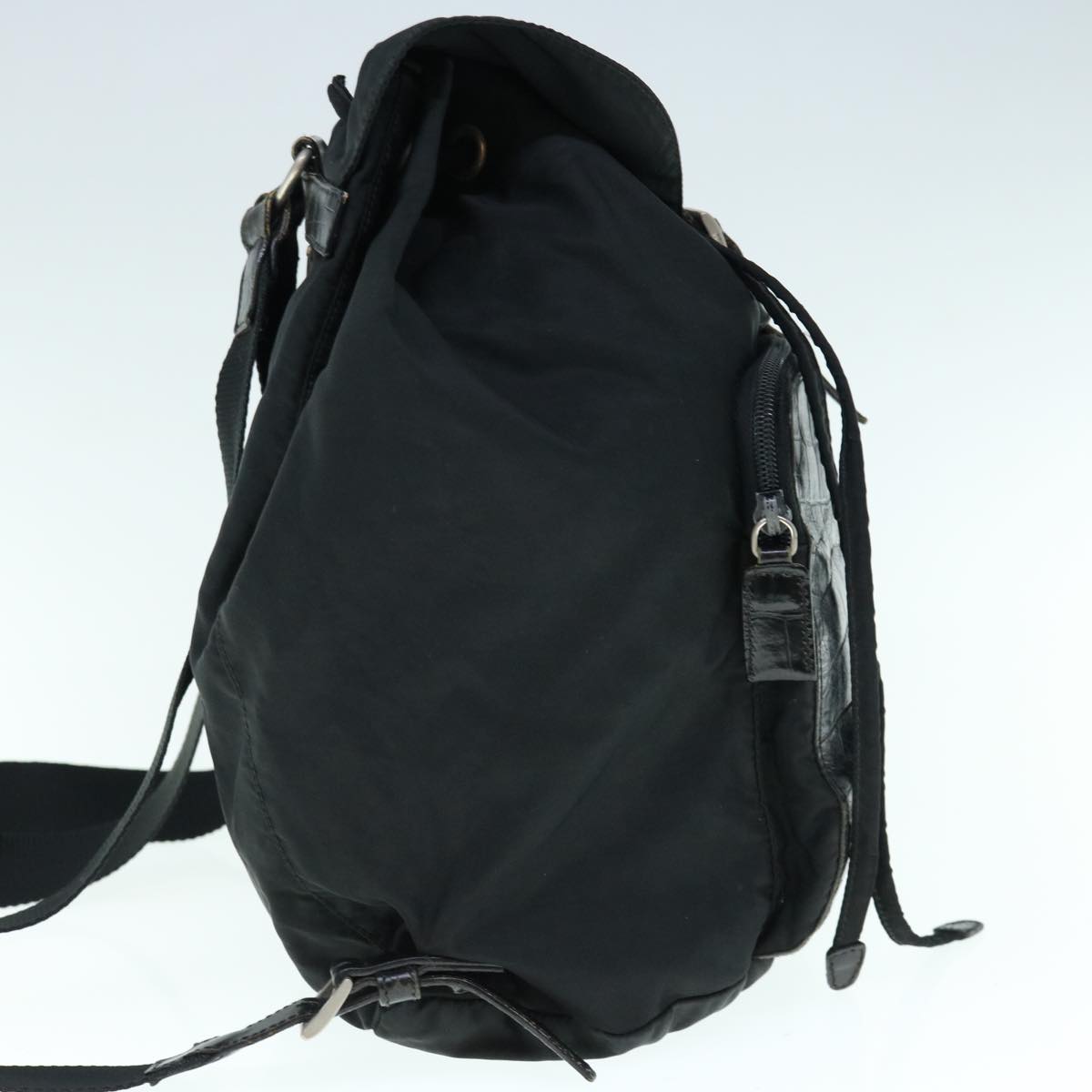 PRADA Backpack Nylon Black hk923