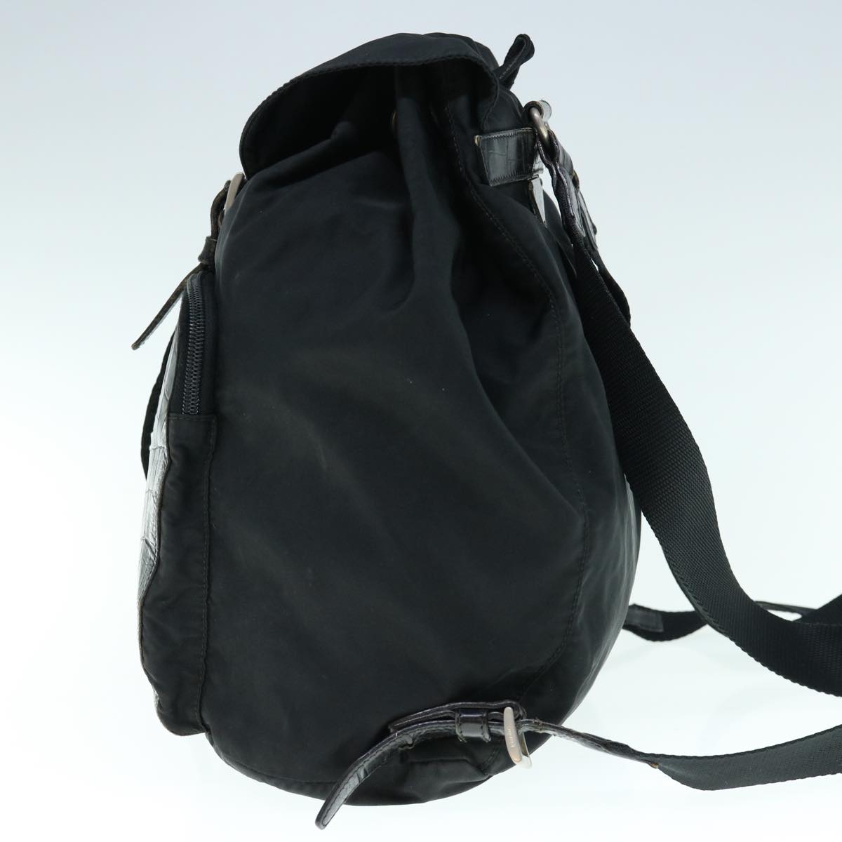 PRADA Backpack Nylon Black hk923