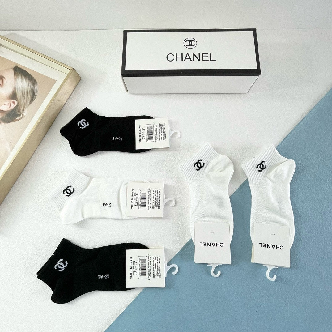 CHANEL ANKLE SOCKS 189437 (1 BOX)