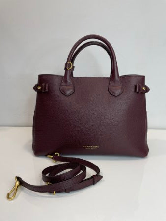 Burberry Burgundy Banner Tote Medium Bag