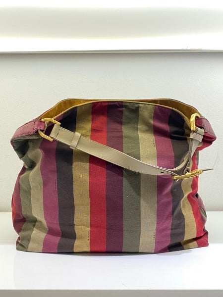 Fendi Multicolor Hobo Colorful Striped Large Bag