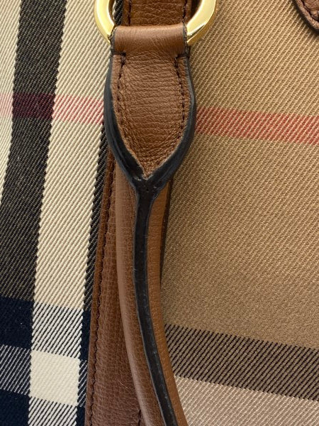 Burberry Brown House Check Satchel Bag